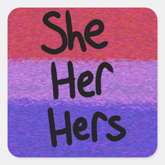 Autocollant pronom féminin bisexuel