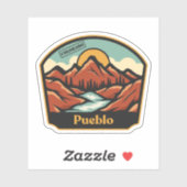 Autocollant Pueblo, Colorado (Feuille)