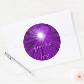 Autocollant Purple Heart 'Your Text' rond (Enveloppe)