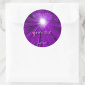 Autocollant Purple Heart 'Your Text' rond (Sac)