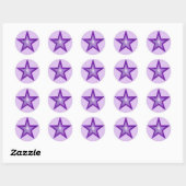 Autocollant Purple Star rond violet clair violet (Feuille)