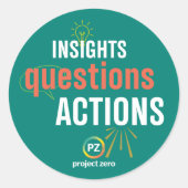 Autocollant PZ Insights, Actions, Questions (Devant)