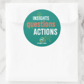 Autocollant PZ Insights, Actions, Questions (Sac)