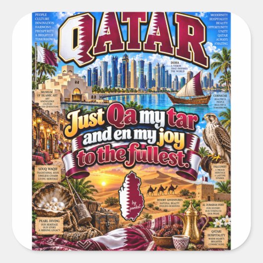 Autocollant Qatar (Devant)