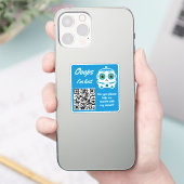 Autocollant QR Code de Retour d'Objet Perdu Robot (Téléphone)
