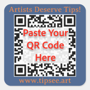 Autocollant QR personnalisé pour membres TipSee, f
