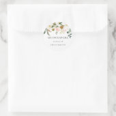 Autocollant Quinceanera Fleurs Blanches et Rose Cl (Sac)