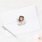 Autocollant Quinceanera Silver Bow & Lace (Enveloppe)
