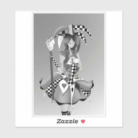 Autocollant Quirky Jester et Puppet King (Feuille)