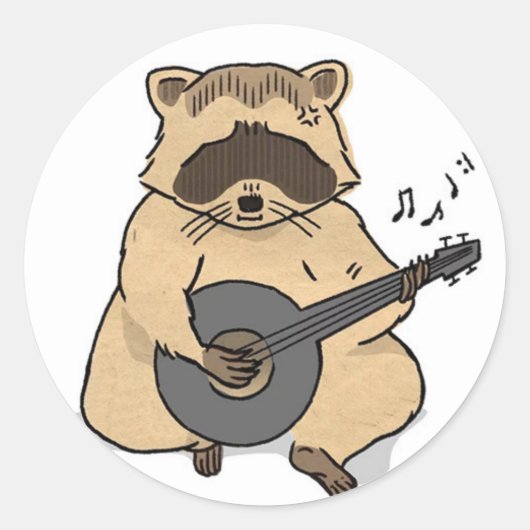 autocollant raccoon (Devant)