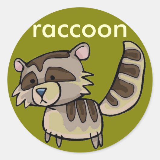 autocollant raccoon (Devant)