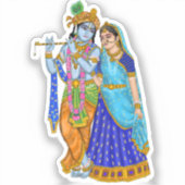 Autocollant Radha Krishna (Recto)