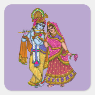 Autocollant Radha Krishna