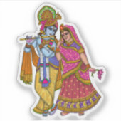 Autocollant Radha Krishna (Devant)