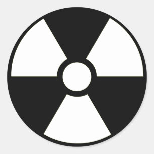 Autocollant radioactif du symbole B&W