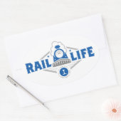 Autocollant Rail Life ™ - Oval (Enveloppe)