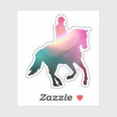 Autocollant Rainbow Horse Et Rider (Feuille)