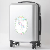 Autocollant Rainbow Unicorn (Sur valise)