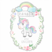 Autocollant Rainbow Unicorn (Devant)