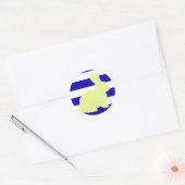 Autocollant rayures de lapin mignon et funky (Enveloppe)