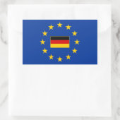Autocollant rectangle Allemagne de l'Union europée (Sac)