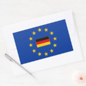 Autocollant rectangle Allemagne de l'Union europée (Enveloppe)