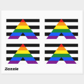 Autocollant rectangle Ally Pride (Feuille)