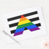 Autocollant rectangle Ally Pride (Enveloppe)