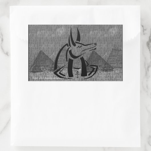 Autocollant Rectangle Anubis (Sac)