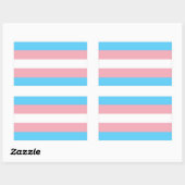 Autocollant rectangle de la fierté transgenre (Feuille)