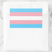 Autocollant rectangle de la fierté transgenre (Sac)