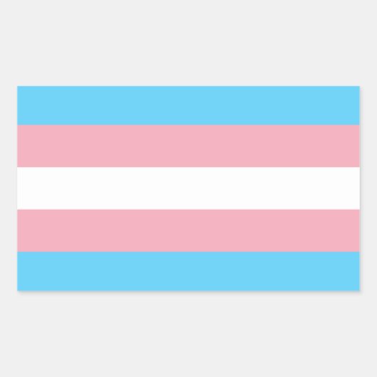 Autocollant rectangle de la fierté transgenre (Devant)