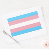 Autocollant rectangle de la fierté transgenre (Enveloppe)