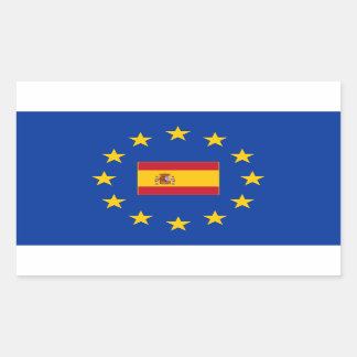 Autocollant rectangle de l'Union européenne Espagn