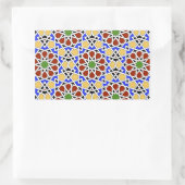 Autocollant rectangle en mosaïque mauresque (Sac)