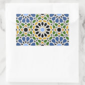 Autocollant rectangle en mosaïque mauresque (Sac)