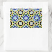 Autocollant rectangle en mosaïque mauresque (Sac)