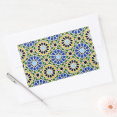 Autocollant rectangle en mosaïque mauresque (Enveloppe)