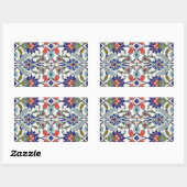 Autocollant rectangle en tuile turque (Feuille)