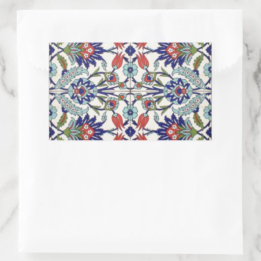 Autocollant rectangle en tuile turque (Sac)