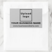 Autocollant Rectangle Gris avec Site Web d'Entrepr (Sac)
