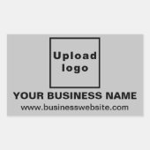 Autocollant Rectangle Gris avec Site Web d'Entrepr (Devant)