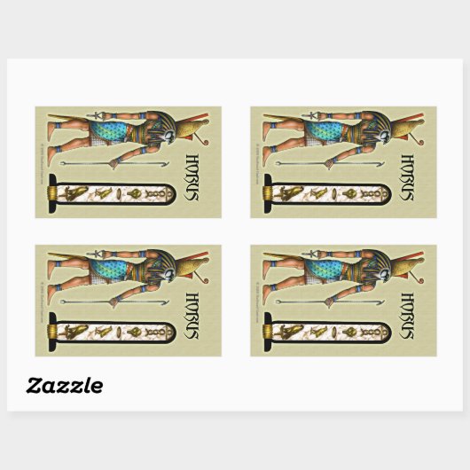 Autocollant rectangle Horus (Feuille)