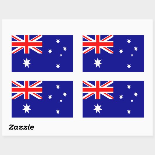 Autocollant Rectangle Indicateur Australie (Feuille)