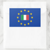 Autocollant rectangle Italie de l'Union européenne (Sac)