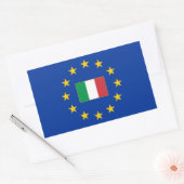 Autocollant rectangle Italie de l'Union européenne (Enveloppe)