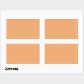 Autocollant Rectangle orange pastel (Feuille)