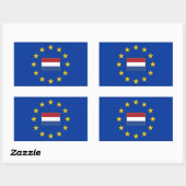 Autocollant rectangle Pays-Bas de l'Union européen (Feuille)