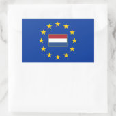 Autocollant rectangle Pays-Bas de l'Union européen (Sac)