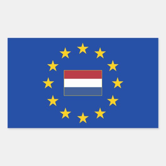 Autocollant rectangle Pays-Bas de l'Union européen (Devant)